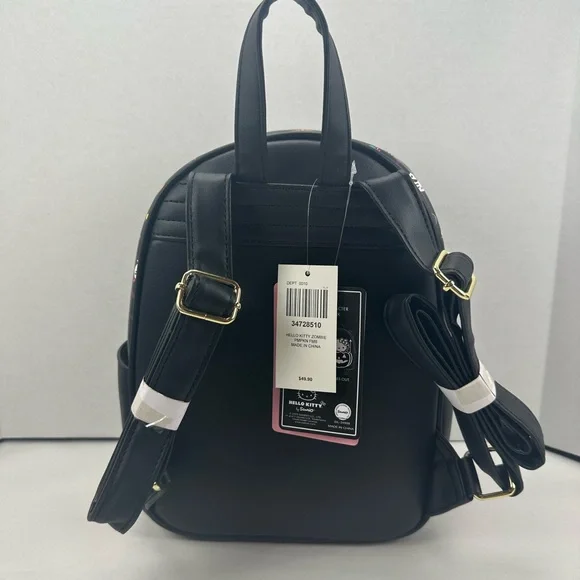 Her Universe Hello Kitty Zombie Pumpkin Glow-In-The-Dark Mini Backpack - Picture 8 of 10